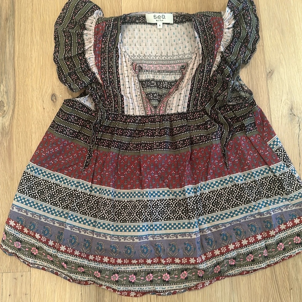 Sea flutter sleeve Blouse size Small.